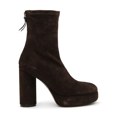 Vic Matie 115mm Ankle Suede Boots In Brown