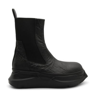 Rick Owens Drkshdw Drkshdw Woven Beatle Abstract Boots In Black