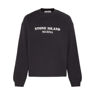 Stone Island Navy Bonded Sweatshirt In V0020 Navy Blue