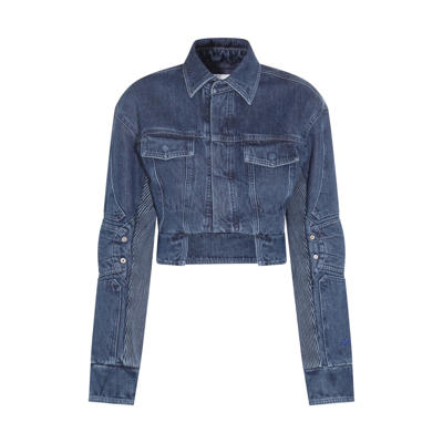 Off-white Dark Blue Cotton Denim Jacket