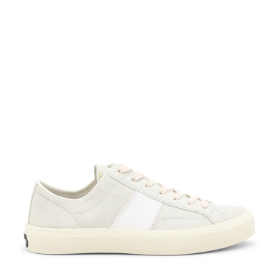 Tom Ford White Leather Cambridge Trainers