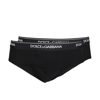 DOLCE & GABBANA BLACK AND WHITE COTTON BRIEF SET