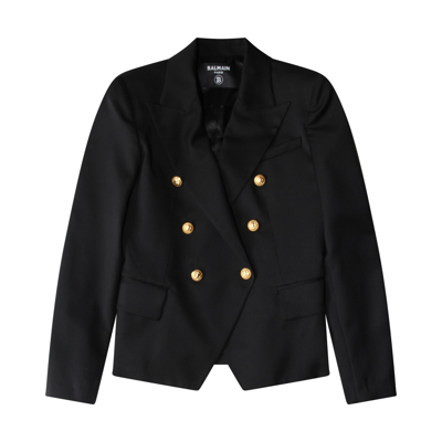 Balmain Kids Giacca In Schwarz