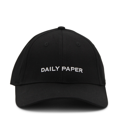 Daily Paper Embroidered Logo Baseball Cap In Black