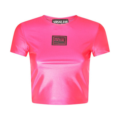 Versace Jeans Couture Hot Fuchsia T-shirt In Hot Pink