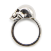 ALEXANDER MCQUEEN BRASS SIDE SKULL RING