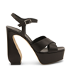 SI ROSSI BLACK LEATHER SANDALS
