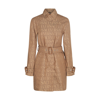 VERSACE LIGHT BROWN COTTON BLEND TRENCH COAT