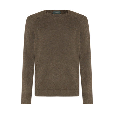 Zanone Green Wool Blend Sweater