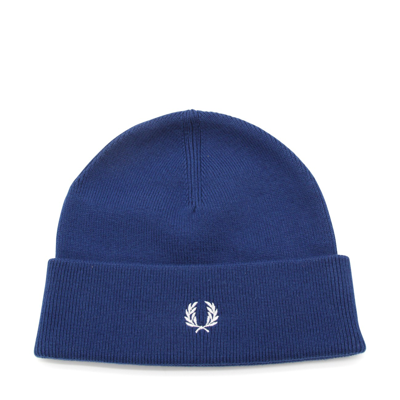 Fred Perry Beanie Hat Blue