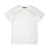 BALMAIN IVORY COTTON T-SHIRT