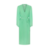 Dries Van Noten Dooley Silk-blend Wrap Midi Dress In Light Green