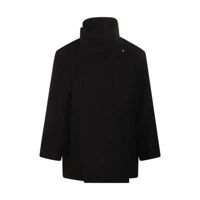 Rick Owens Luxor Wool Caban Jacket In Black