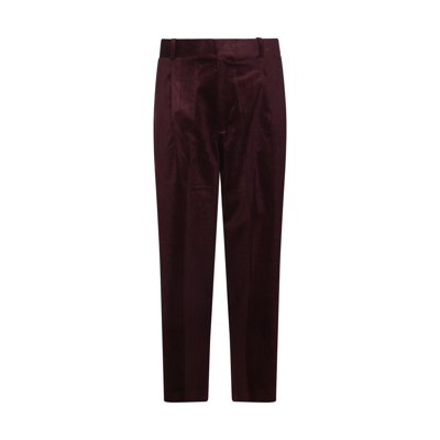 DRÔLE DE MONSIEUR WINE COTTON BLEND TROUSERS