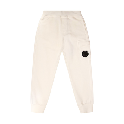 C.p. Company Gauze White Cotton Track Pants