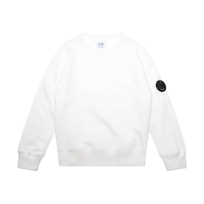 C.p. Company Babies' Gauze White Cotton Sweatshirt