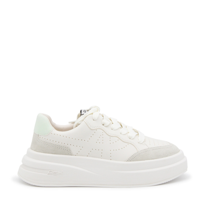 Ash White And Green Mint Leather Impulse Sneakers