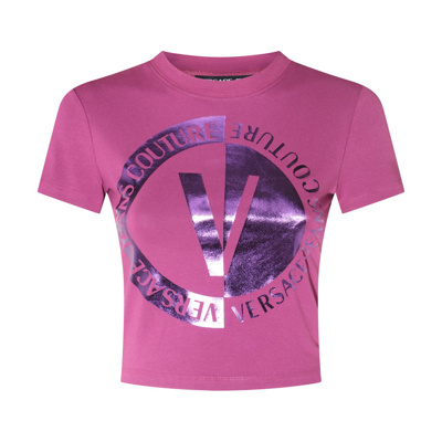 Versace Jeans Couture Purple Cotton T-shirt