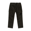 C.p. Company Kids' Stretch Satin Cargo Pants In Ivy Green