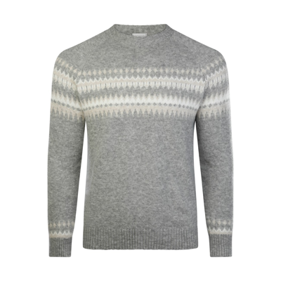 Eleventy Crew-neck Cashmere-blend Jumper In Grey