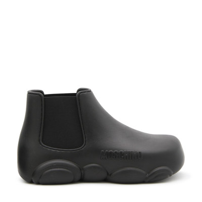 Moschino Gummy Ankle Boots In Black