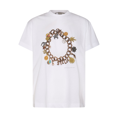 Stella Mccartney White Multicolour Cotton T-shirt In Pure White