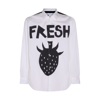 Comme Des Garçons Shirt Graphic-print Cotton Shirt In White