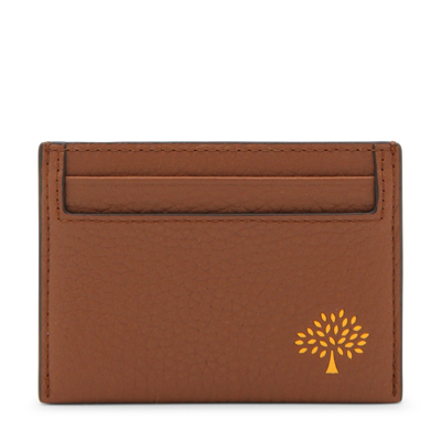 Mulberry Brown And Orange Leather Cardholder In Chestnut