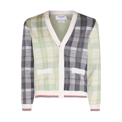 Thom Browne Checked Buttoned Cardigan In Multi
