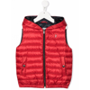 Herno Padded Down Hoodie Gilet In Bordeaux