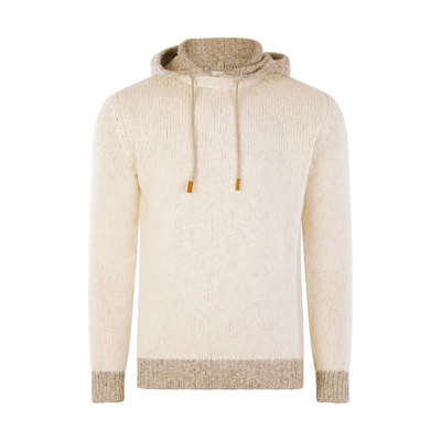 Eleventy Ivory Wool And Cashmere Blend Sweater
