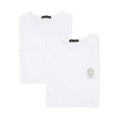 Versace White Cotton Two Pack T-shirts