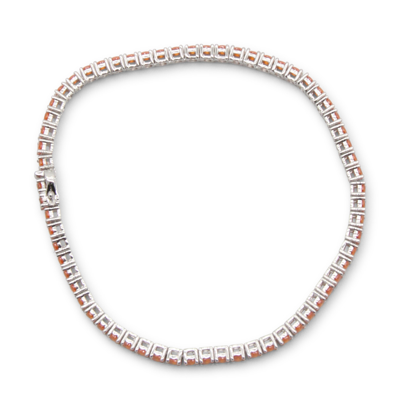 Hatton Labs Orange Metal Sorbet Tennis Bracelet In Multicolor