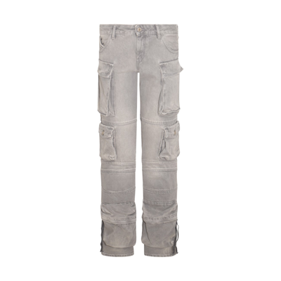 Attico Grey Cotton Essie Cargo Jeans