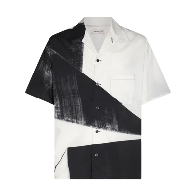 Alexander Mcqueen Hawaiian Cotton Shirt In Black