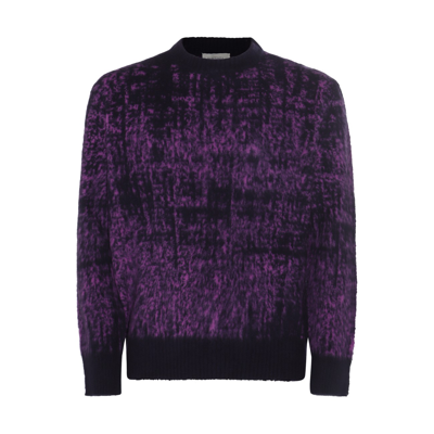 Piacenza Cashmere Blue Purple Wool Knitwear