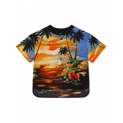 Dolce & Gabbana Kids' Hawaii Cotton Shirt