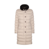 Moorer Vetiver Padded Coat In Mandorla
