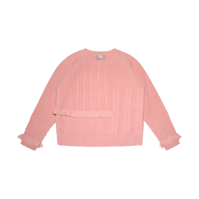 Il Gufo Powder Pink Virgin Wool Sweater In Rosa Cipria