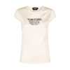 Tom Ford Logo Graphic Short-sleeve T-shirt In Chalk/black