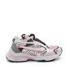 ASH PINK BUBBLE GUM WHITE AND GREY RACE SNEAKERS