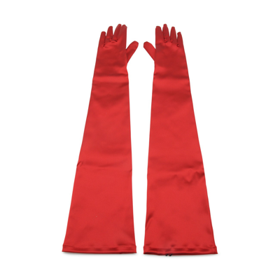 Dolce & Gabbana Kim Elbow-length Gloves In Orange