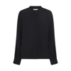 JIL SANDER BLACK VISCOSE BLEND SHIRT