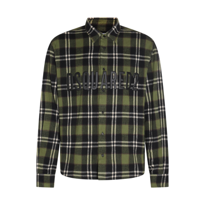 Dsquared2 Plaid-print Flannel Shirt In Grey