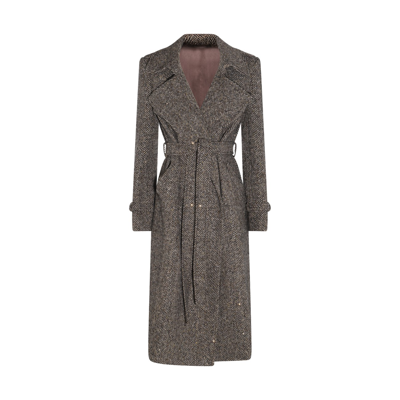 Tagliatore Carola Coat In Black/white