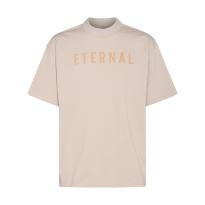 Fear Of God Eternal Logo-flocked Cotton-jersey T-shirt In Cement