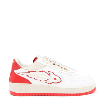 Enterprise Japan Rocket Lace-up Leather Trainers In White