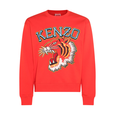 Kenzo Red Multicolour Cotton Sweatshirt