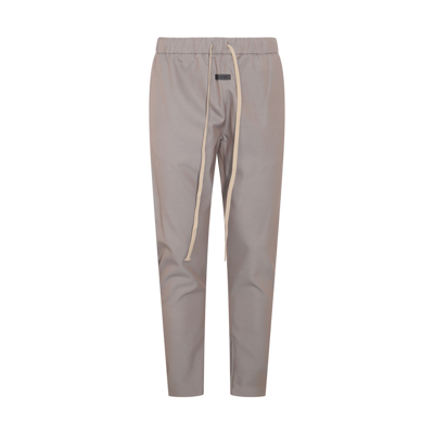 Fear Of God Grey Cotton Pants In Concrete