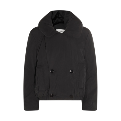Lemaire Cotton-blend Puffer Peacoat In Black